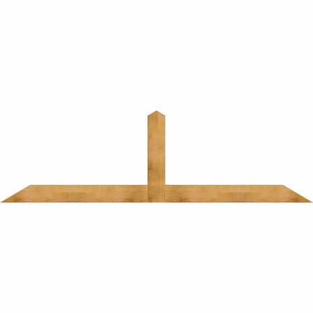 Ekena Millwork Portland Timber Gable Bracket, Western Red Cedar, 108"W x 31 1/2"H x 4"D x 6"F, 7/12 Pitch GBW108X31X0406POR00RWR